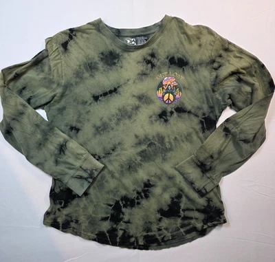 Camisa Dikotomy Verde Tie Dye Manga Larga Para Mujer Grande L Gráfico "Perderse" Foto 1 de 4