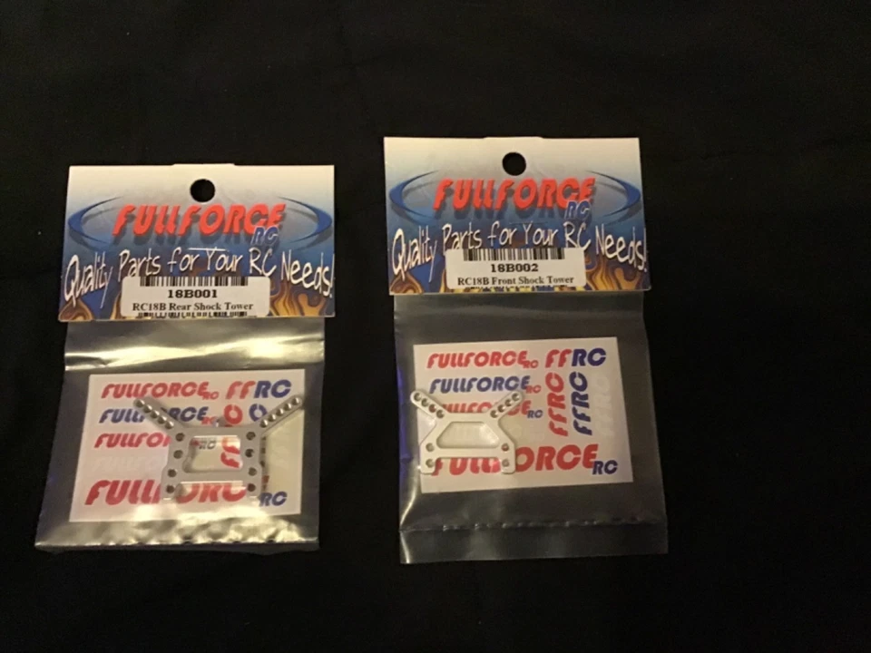 Full Force RC Team Associated RC18b Silver Alumnim  shock towers Set - Image 1 of 1