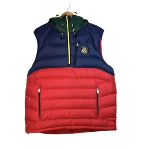 Polo Ralph Lauren Cookie Patch Down Vest Colorblock Size XL NWT - Picture 1 of 13