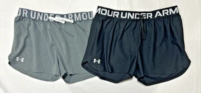 Lote de 2 Pantalones Cortos Under Armour Jóvenes Grandes - Gris y Negro Foto 1 de 4