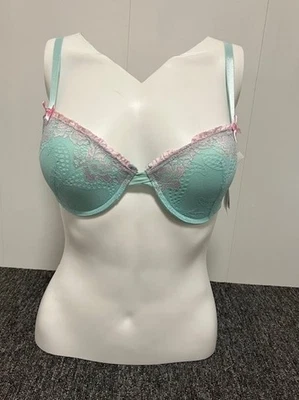 Carrie Amber Lace Underwired Bra CA5066B Blue/Pink IN-STOCK - Image 1 of 2