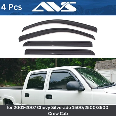 AVS 194355 Vent Visors Rain Guards for 2001-2007 Chevy Silverado 1500/2500/3500 Foto 1 de 4