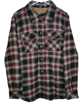 Jaqueta Camisa Masculina Euro Joy XL Flanela Sherpa Forrada Botões de Pressão Xadrez Shacket  - Imagem 1 de 4