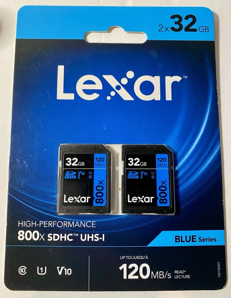 Lexar High-Performance 800x 32GB SDHC UHS-I Memory Card (2-Pack) - Image 1 of 2