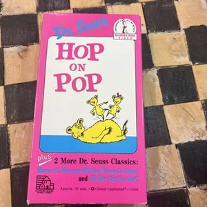 Dr. Seuss - Hop on Pop Plus 2 More Dr. Seuss Classics ( VHS Tape, 1989 ) Movie - Photo 1/4