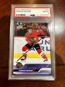 2023 Upper Deck Connor Bedard Rookie #451 PSA 8 - Picture 1 of 2