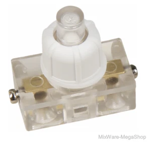 Interruptor de presión con contactos de tornillo blanco transparente para lámparas 250V 2A - Imagen 1 de 10