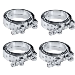 4PC V Band Clamp + Flanges 2.5 inch 63.5mm 304 Stainless Steel for Exhaust Pipes - Bild 1 von 6