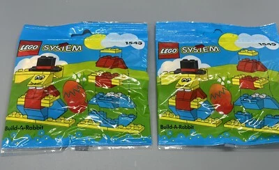 Lego Holiday Easter Build-A-Rabbit Set 1545 Vintage 1992 Set Of 2 New Sealed - Image 1 of 4