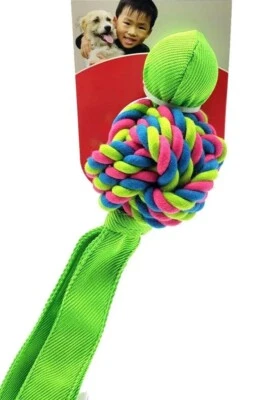 KONG Wubba Teje Balístico con Cuerda Grande Verde Chirriante Lanzar y Tirar Juguete para Perro Foto 1 de 4