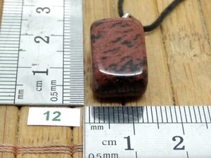Pendentif OBSIDIENNE MAHOGANY + cordon reglable mineraux pierre lithotherapie - Picture 1 of 1