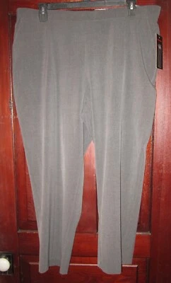 BRIGGS Plus New Sz 24WP Pants Slacks The Slimming Solution Gray Elastic Pull On - Image 1 of 3