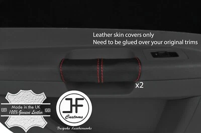 2x CUBIERTAS DE CUERO MANIJA PUERTA TRASERA PUNTO ROJO PARA CHRYSLER 300C 2005-2011 Foto 1 de 2