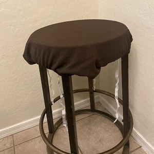 Brown Dining Seat Cushion Round Non Slip Stool Cover Kitchen Bar Chair Protector - Picture 1 of 6