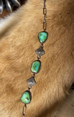 Double M Beadwork 3 Stone Sonoran Gold Choker Foto 1 de 4