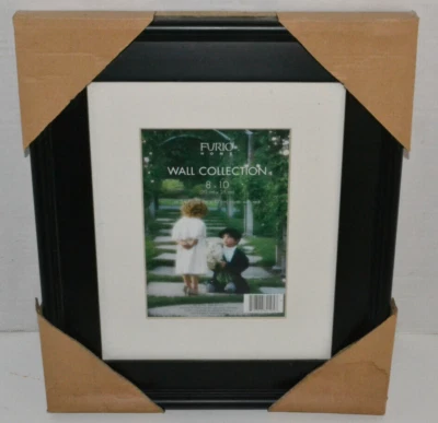 8 x 10" or 5x7" Black Finish Glass Photo Frame Furio Home Wall Collection - Image 1 of 4