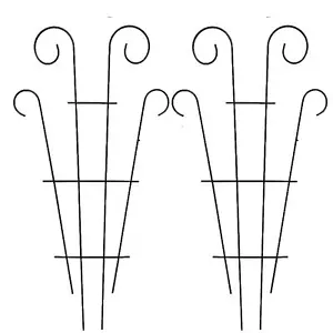 2Pcs Metal Garden Plant Climbing Frame Indoor Plant Trellis Houseplants Support - Picture 1 of 7