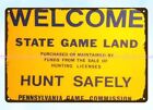Home Decor 1983 Pa Game Commission State Game Lands Hunting Metal Tin Sign