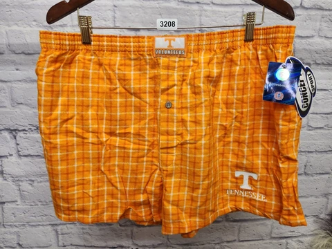 Tennessee Volunteers Leisure Shorts Men's Size XL - Orange/White Plaid NWT Cover