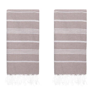 Juego de 2 toallas de playa (38" x 71") | Toallas turcas extra grandes 100 % algodón Foto 1 de 4