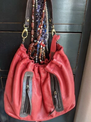 BOLSO FENN WRIGHT MANSON STUDIO CUERO GENUINO ROJO TALLA APROX 40X25X11 CM Foto 1 de 4