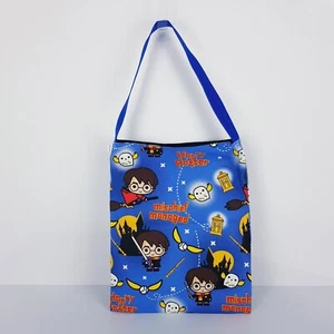 Bright Blue Harry Potter Kids Library Bag Handmade Tote Bag Satchel Library - Bild 1 von 12