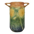 Roseville Sunflower 1930 Vintage Arts And Crafts Pottery Ceramic Vase 485-6