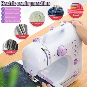 Electric Sewing Machine Portable Crafting Mending Machine 12 Built-In Stitches - Picture 1 of 14