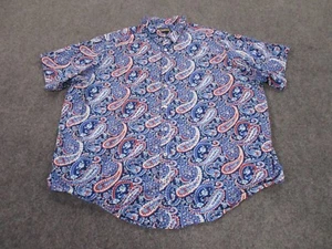 Cremieux Shirt Adult 2XB Big Blue Paisley Lightweight Big Daniel Casual Mens - Picture 1 of 8