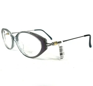 Escada Eyeglasses Frames E0147 UCJ Blue Purple Iridescent Silver Oval 53-15-135 - Picture 1 of 12