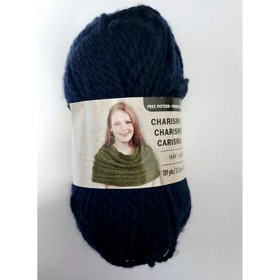 Loops and Threads Charisma Dark Blue Yarn 3.5 ounces 109 Yards Bulky 5 - Image 1 of 4