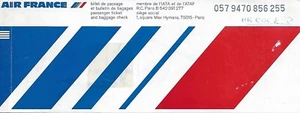 Airline Ticket - Air France - 4 Flight Format - 1981 (T477) - Picture 1 of 1