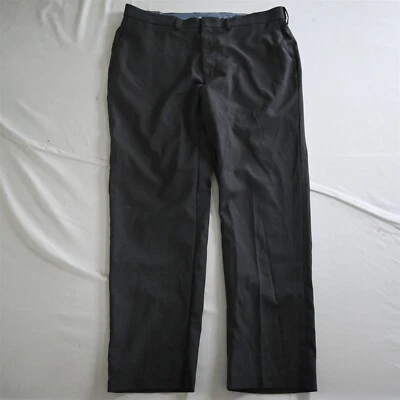 Saddlebred 38 x 30 серый расширитель талии плоский передний прямой мужской платье брюки - Изображение 1 из 4