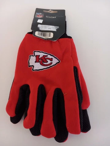 Kansas City Chiefs Gloves Utility New in factory packaging Red and Black NFL Cover