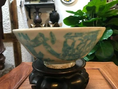 Antiguo cuenco de cerámica vietnamita 13ª dinastía Ly naufragio 1009-1225 ca Foto 1 de 4