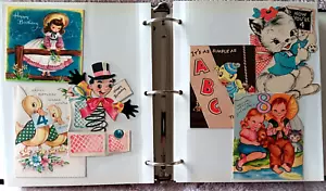 Lot 100+ Vintage Used Cards Birthday Wedding New Baby Etc Scrap Book - Bild 1 von 12