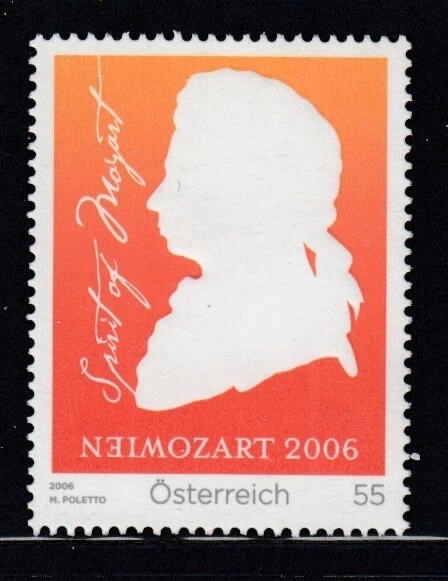 AUSTRIA Wolfgang Amadeus Mozart, Composer MNH stamp - Image 1 of 1