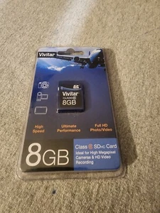 Vivitar Class 6 SD Hc 8 Gb Memory card New Sealed Package Great Deal  - Picture 1 of 2