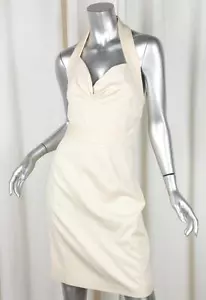 ALEXANDER McQUEEN Mujer Algodón Sin mangas Halter Vestido 40/4 NUEVO - Imagen 1 de 4
