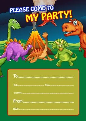 NIÑOS DINOSAURIO TEMA JURRÁSICO FIESTA CUMPLEAÑOS INVITACIONES NIÑOS NIÑOS INVITACIONES  Foto 1 de 2