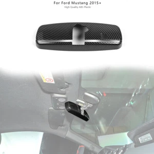 Biseles de cubierta de espejo retrovisor interior para Ford Mustang 2015+ fibra de carbono - Imagen 1 de 9