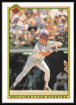 1990 Bowman #152 Len Dykstra Philadelphia Phillies Baseball Card - Image 1 of 2