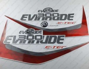 Evinrude 300 hp ETEC 2011-2014 outboard engine decals set White Cowl - Picture 1 of 8