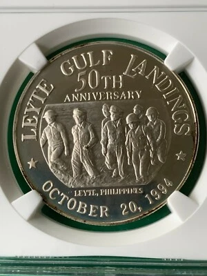 PHILIPPINES 1994 500 PISO MACARTHUR LEYTE GULF LANDING COMMEM NGC PF 67 UC      - Image 1 of 4
