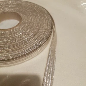 Recuced full 25 m Genuine Military 13mm Silver Naval Rank Braided Tape RC10 - Picture 1 of 5