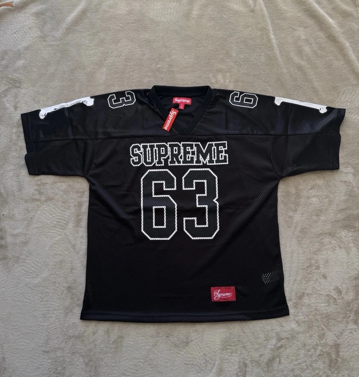 Supreme Bones Football Jersey Black ジャージ Supreme Bones Black Football Jersey | FW25KN15-BLACK