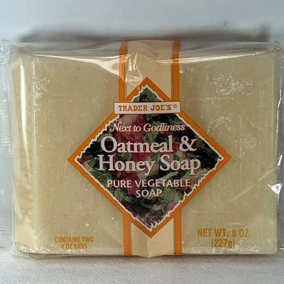 Trader Joe's Exclusive Oatmeal & Honey Pure Vegetable Soap Two 4 OZ Bars - Image 1 of 4