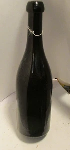 antique mineral water rolled llip honey amber 9 1/2" spin rolled molded - Picture 1 of 2