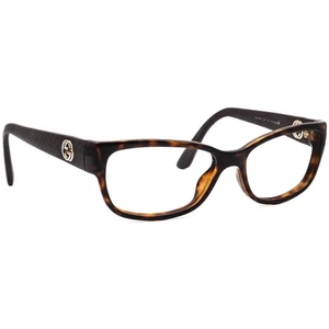 Gucci Eyeglasses GG 3790 LWF Dark Havana Semi Cat Eye Frame Italy 52[]15 140 - Picture 1 of 6