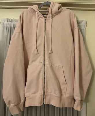BRANDY MELVILLE John Galt Christy Sudadera con Capucha Grande Cremallera Completa Chaqueta Rosa Foto 1 de 4